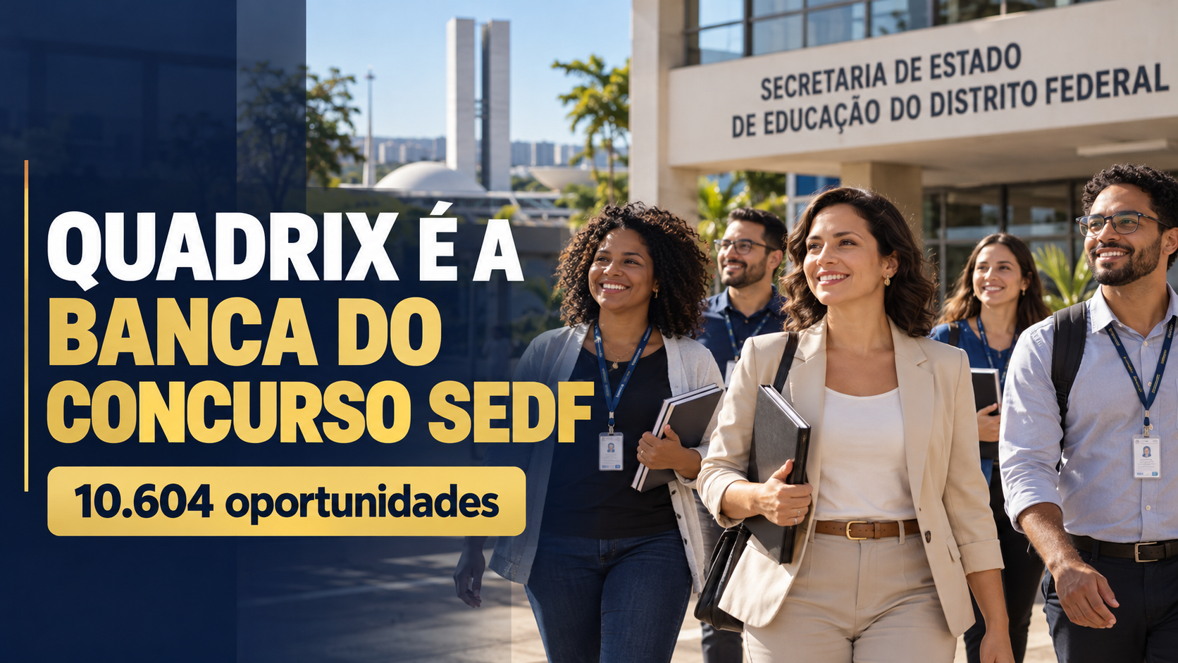 Montagem ilustrativa com Celina Leão e placa da SEDF, gerada por inteligência artificial.